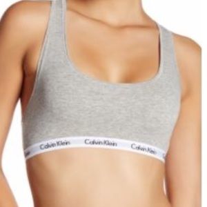 Calvin Klein bralette (2 pack!), gray and black